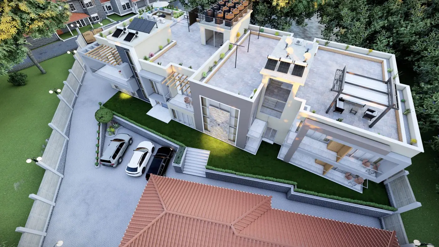 Aerial, Contemporary apartments, Ntinda, Kampala