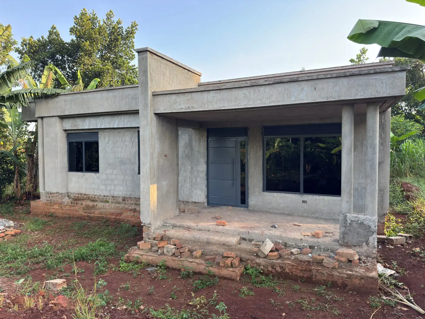 Site veranda, Modern family bungalow, Nakabango, Jinja